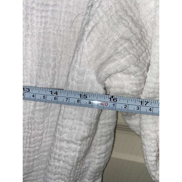 Joie Peasant V Neckline Gauze Cotton White Women's Dress M Boho MIDI A000004 - Picture 10 of 12